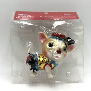 Chic Chuahuaha Blown Glass Christmas Ornament Petsmart Luv-a-Pet